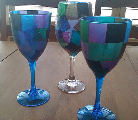 manualidades semana santa vasos vidriera